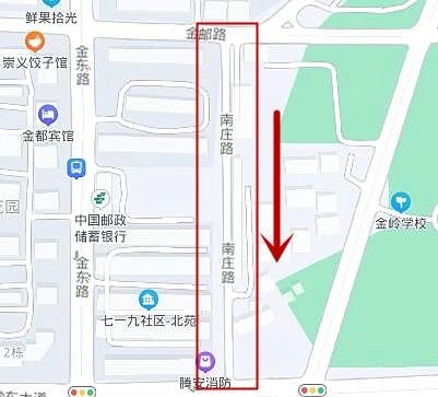 二,南庄路(金邮路至金岭大道段)实行由北向南单向行驶交通管制.