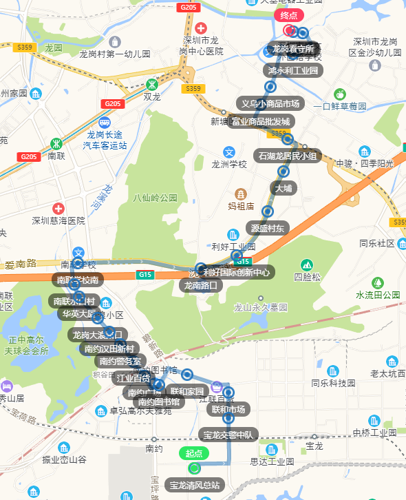 深圳M431公交车路线图