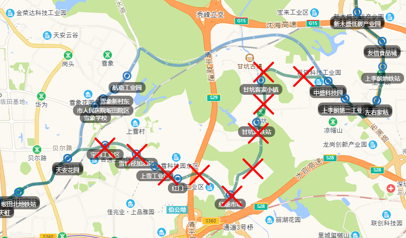 深圳M269线路调整方案最新（2022年7月20日）