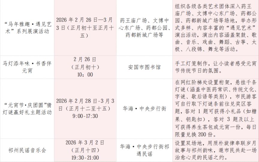 2026安国市元宵节活动一览表