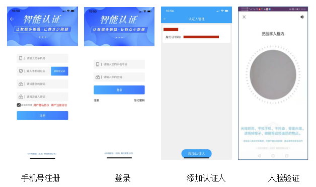 登记注册身份验证app流程