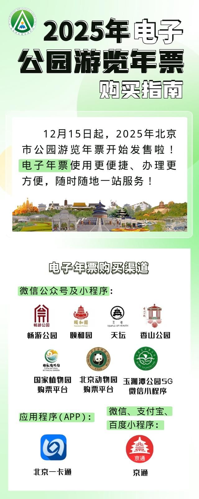 2025年北京市电子公园游览年票购买指南