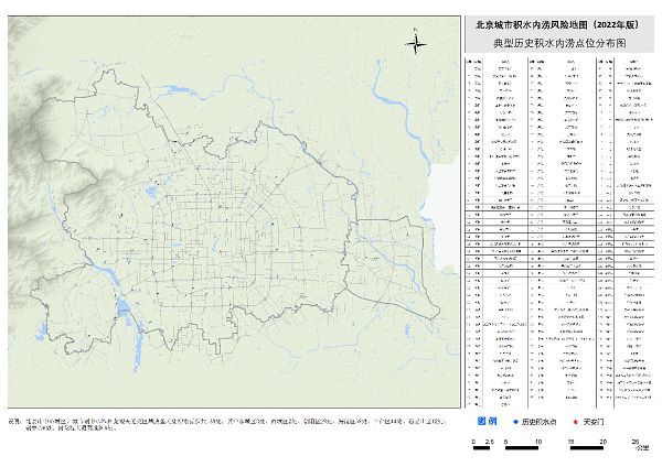 图1 典型历史积水内涝点位分布图