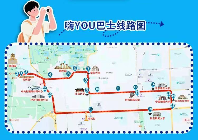 2025北京海淀嗨you巴士观光路线