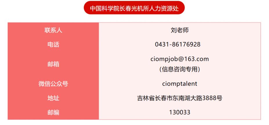 长春光机所2026春招聘