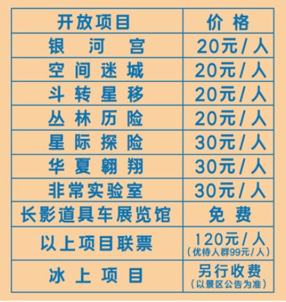 2024长影世纪城免门票政策（时间 规定）