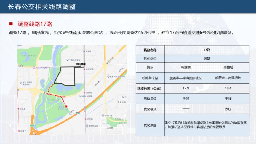 长春11条公交线路优化调整6号线接驳线