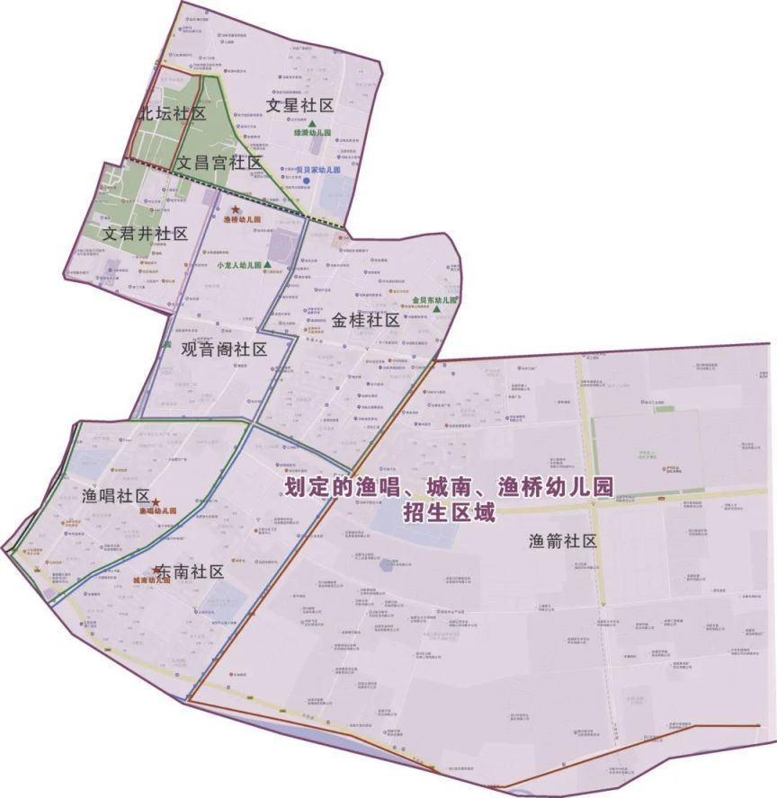 2023年邛崍市主城區普惠性幼兒園招生區域一覽(附圖)
