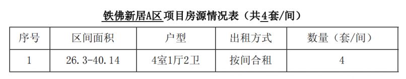 成都市武侯区保障性租赁住房铁佛新居A区项目登记公告