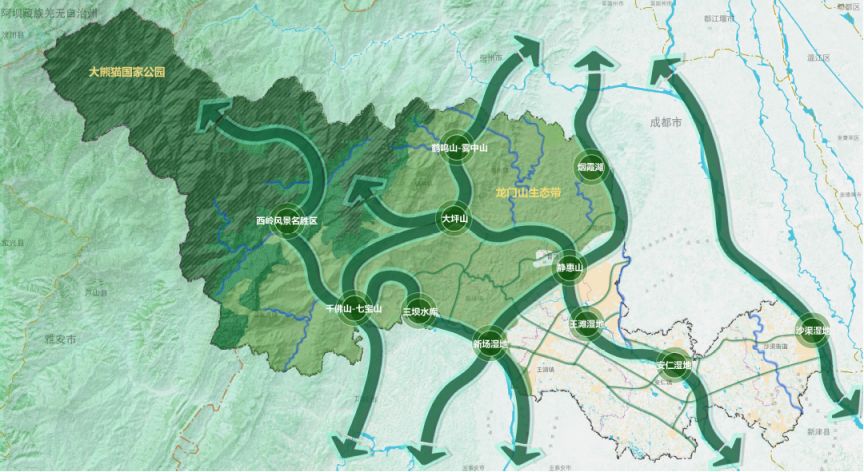 大邑县生态格局规划图