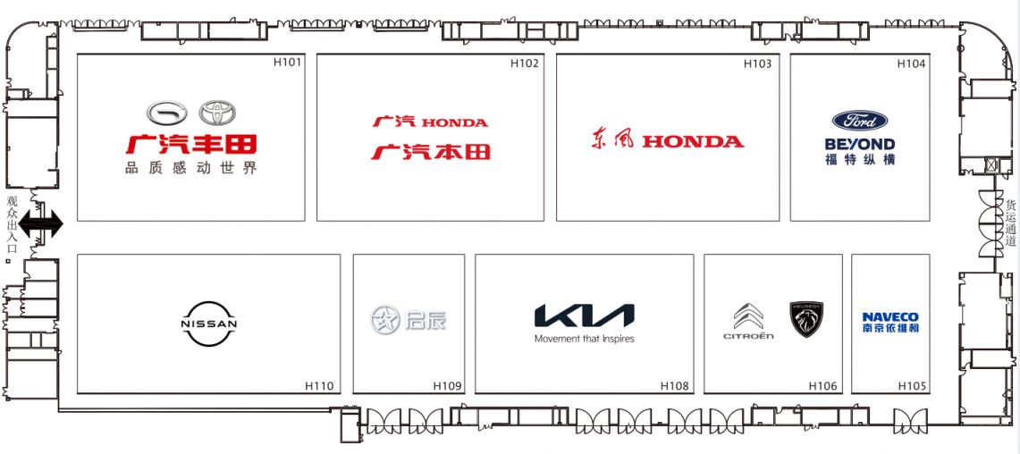 2023成都車展展位圖（附品牌分布）