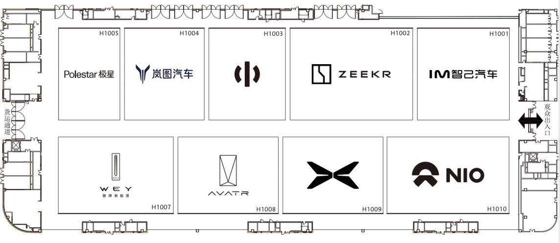 2023成都車展展位圖（附品牌分布）