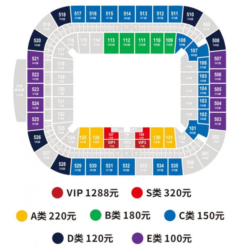成都鳳凰山專業足球場座位圖一覽