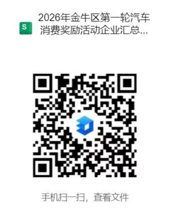 2026年金牛区第一轮汽车消费奖励指南