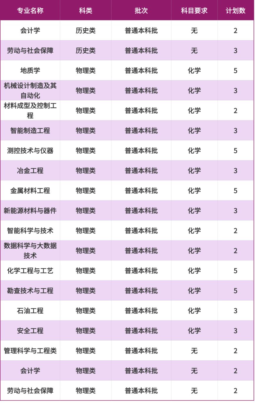 2025重庆科技大学招生计划（各省市）