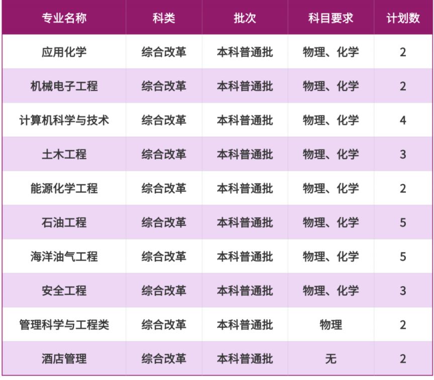 2025重庆科技大学招生计划（各省市）