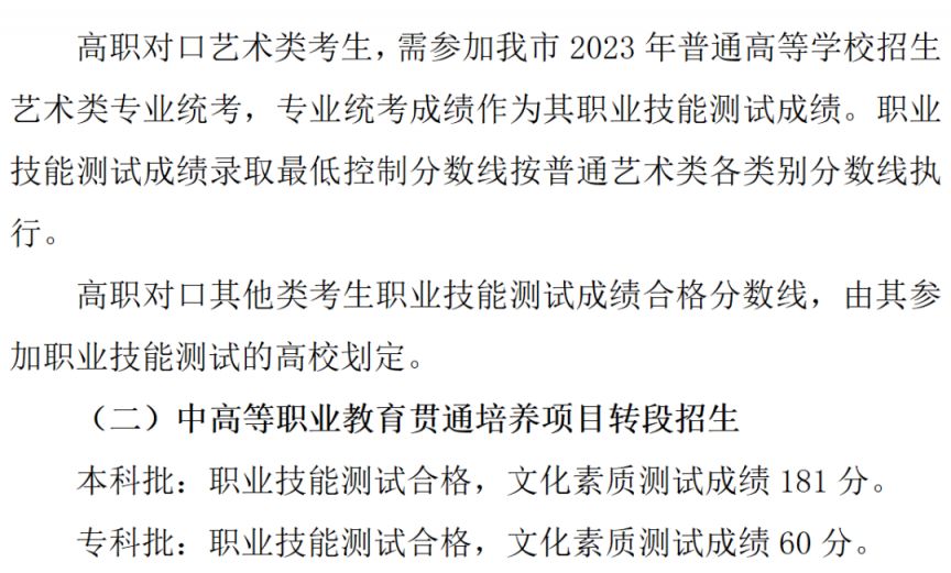 重庆春招录取最低控制分数线（历年）