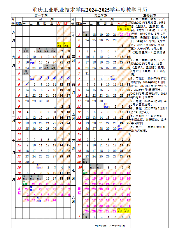 2025重庆各大学寒假及开学时间