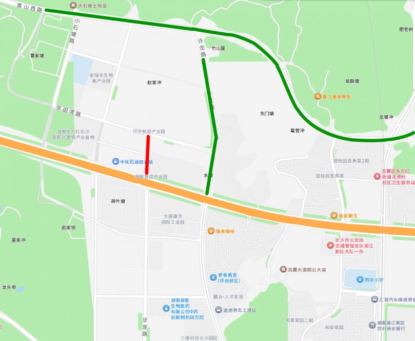 2026长沙华龙路岳麓大道至学田湾路封闭施工