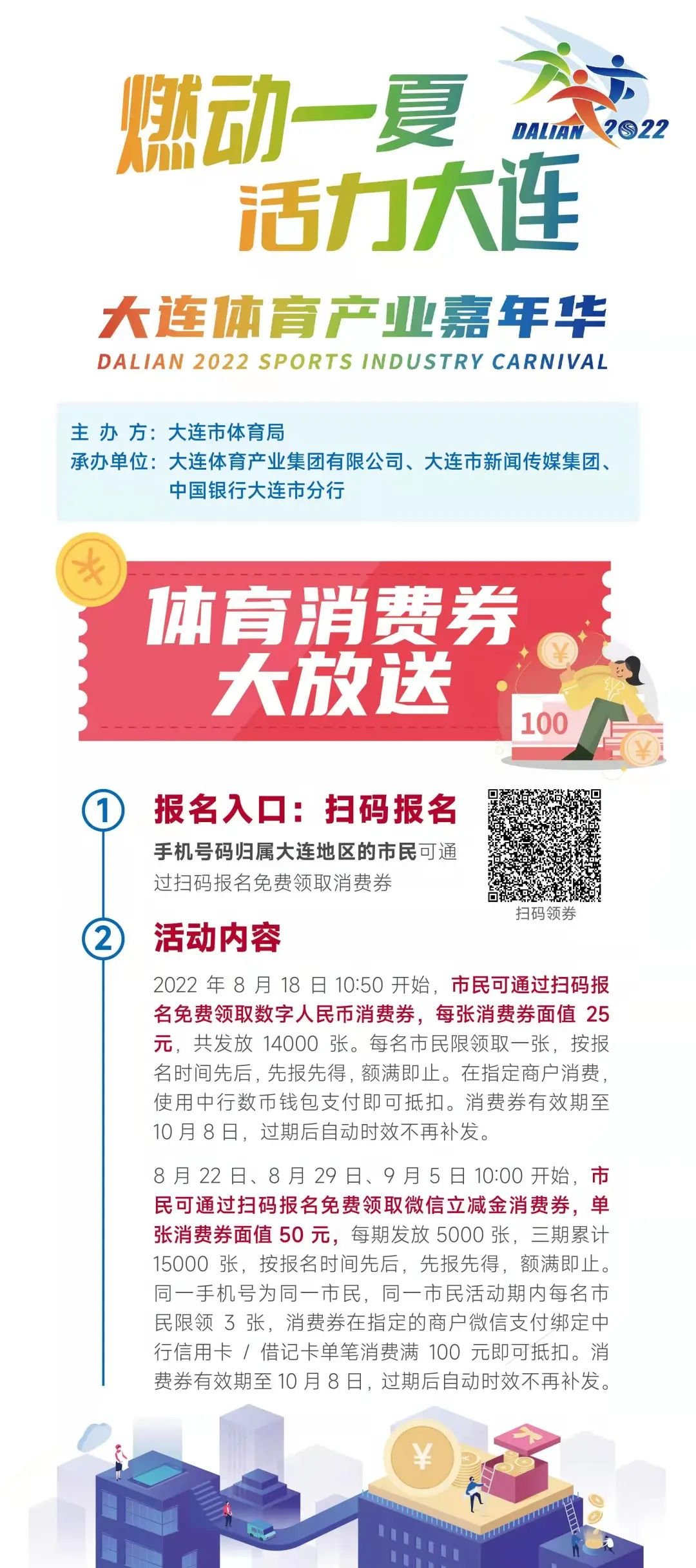 2022大连体育消费券发放通知