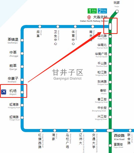 大连2号地铁线路明细图片