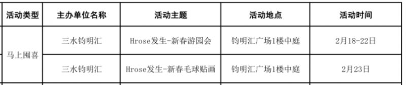 2026春节三水钧明汇Horse发生系列活动安排