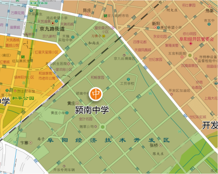 阜陽市潁州區小升初學區分佈示意圖2022