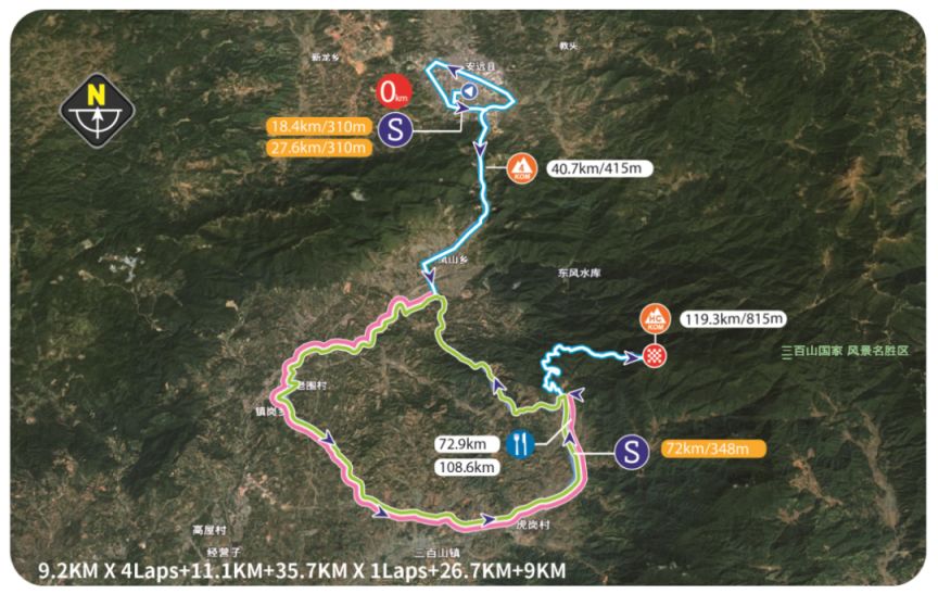 2024第十二届环鄱阳湖自行车大赛安远站比赛路线