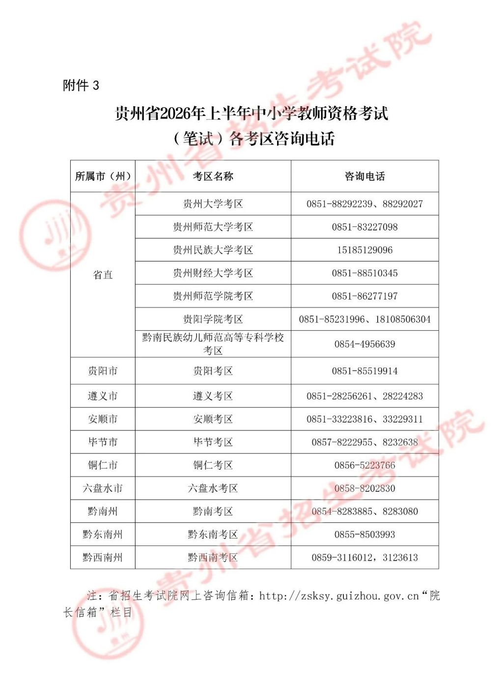 2026上半年贵州省中小学教资笔试报名通告