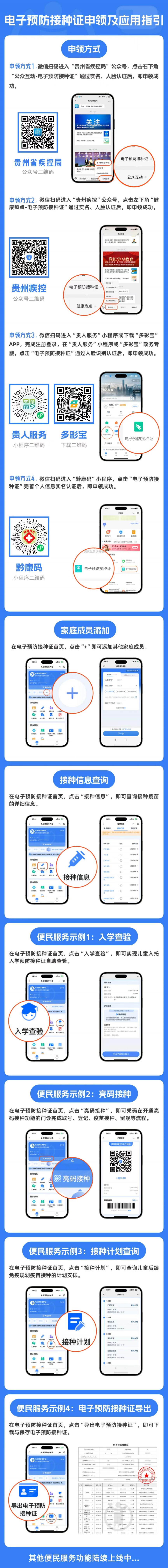 贵州省电子预防接种证网上申领（入口+流程）