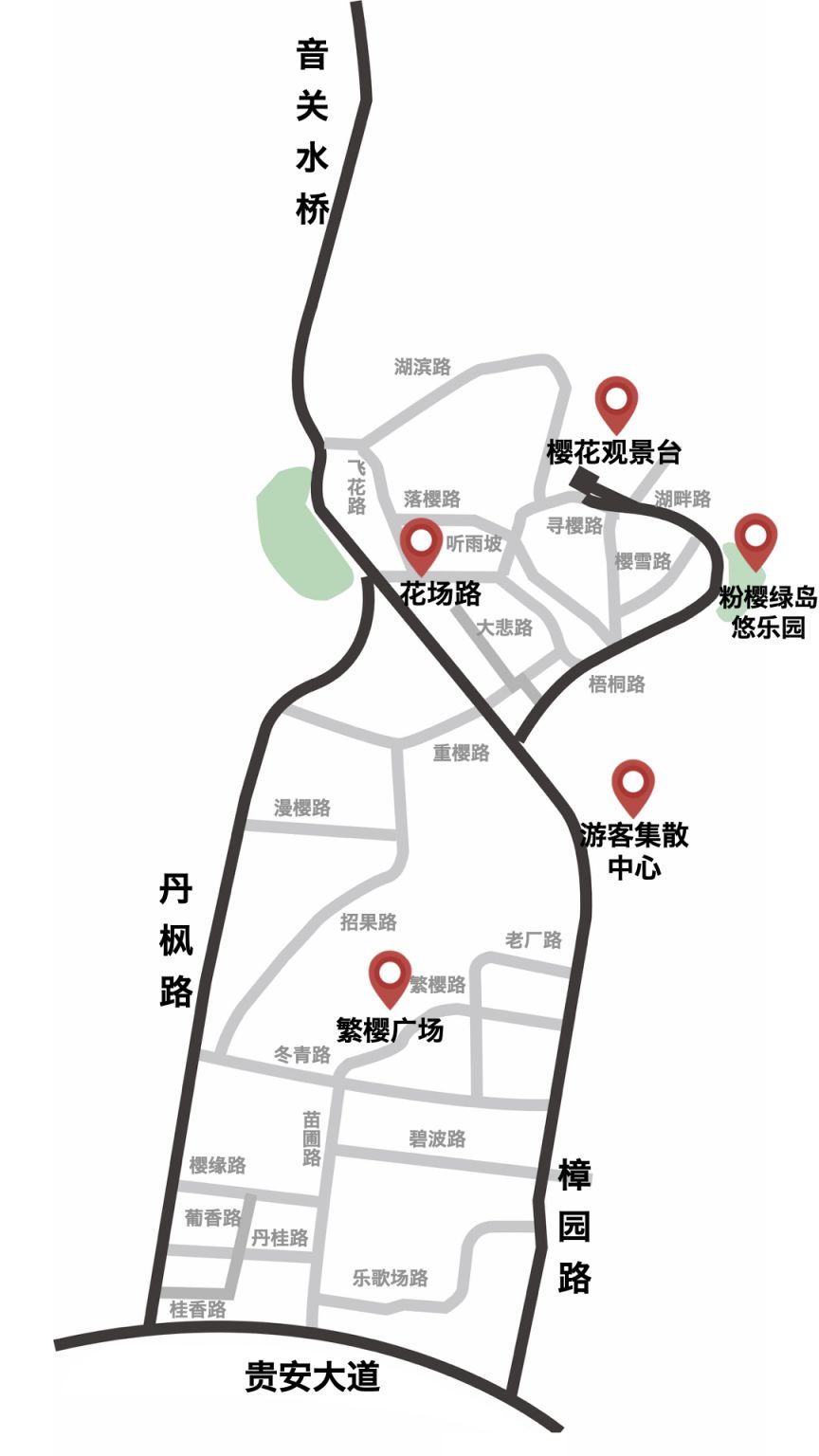 平坝万亩樱花园地图图片