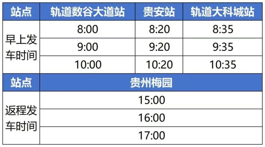 2026贵州梅园赏梅专线（开通时间 发车时间 票价）