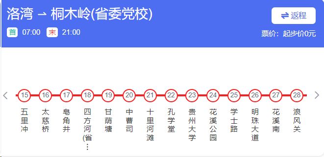 贵阳地铁3号线站点 线路图