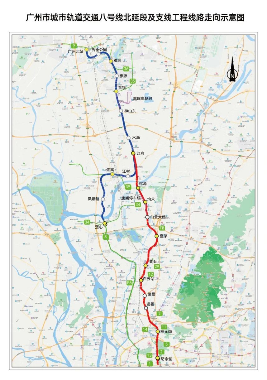 2024地铁八号线北延段江高站周边路段将围蔽施工