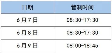 2025广州南沙区高考期间临时交通管制公告