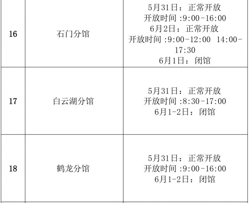 白云区图书馆2025年端午节期间开放安排(含分馆)