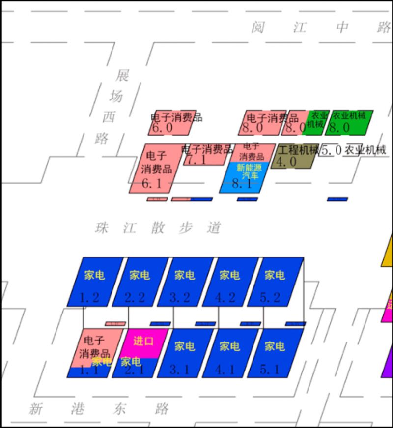 2024广交会展馆分布图（第一期）