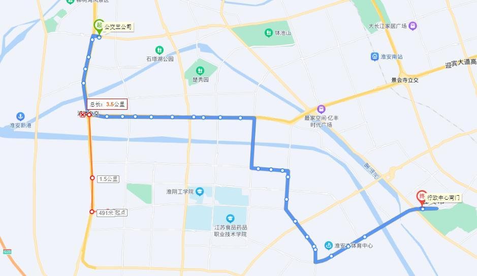 淮安12路公交车路线图图片