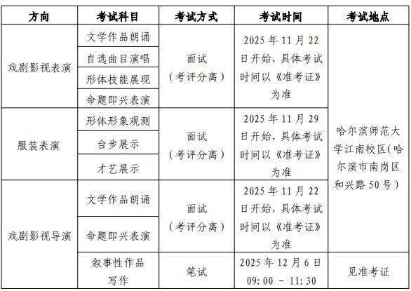 关于黑龙江省2026年普通高等学校艺术类专业考试招生工作有关事宜的通知