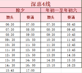 2026年惠州春节期间公交线路调整情况一览表