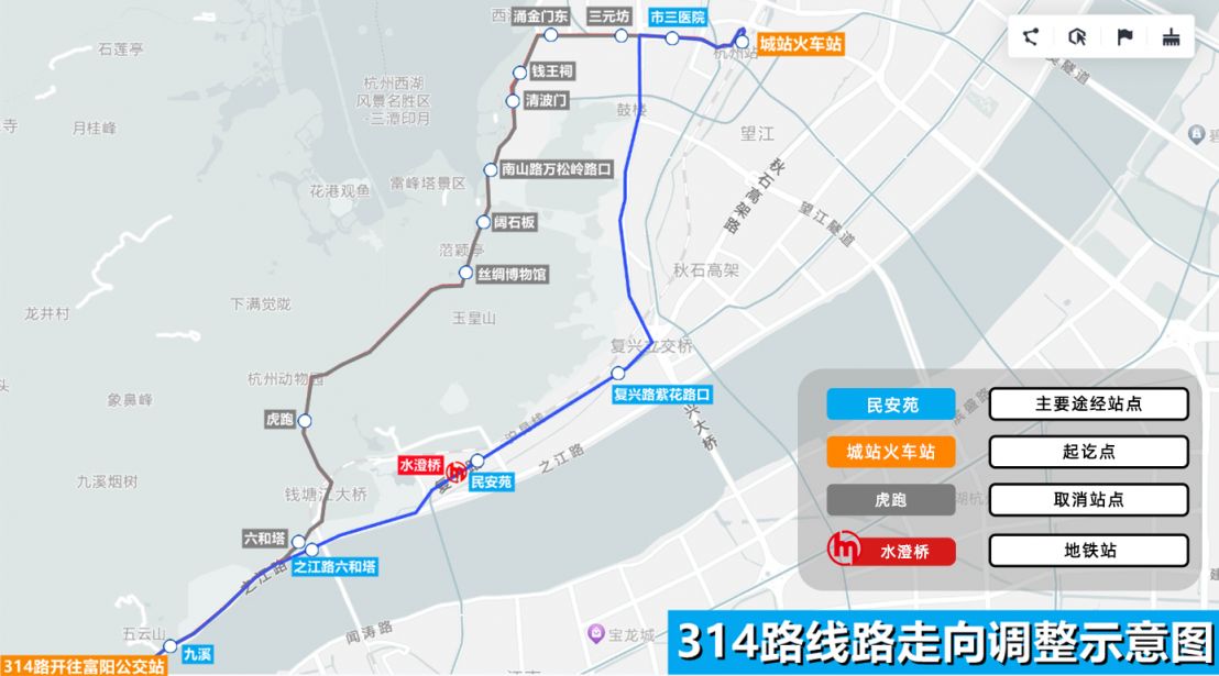 314路公交车路线图图片