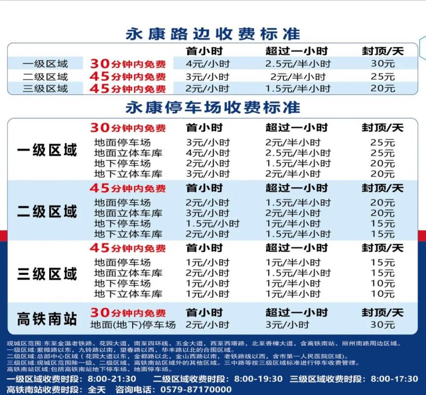 永康免费停车时间查询