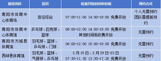 2026春节期间河南多个公共体育场馆设施将免费或低收费开放