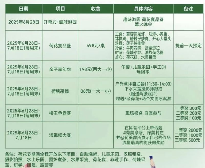 八街街道摩所营村2025年荷花节活动攻略（时间+地址+内容）