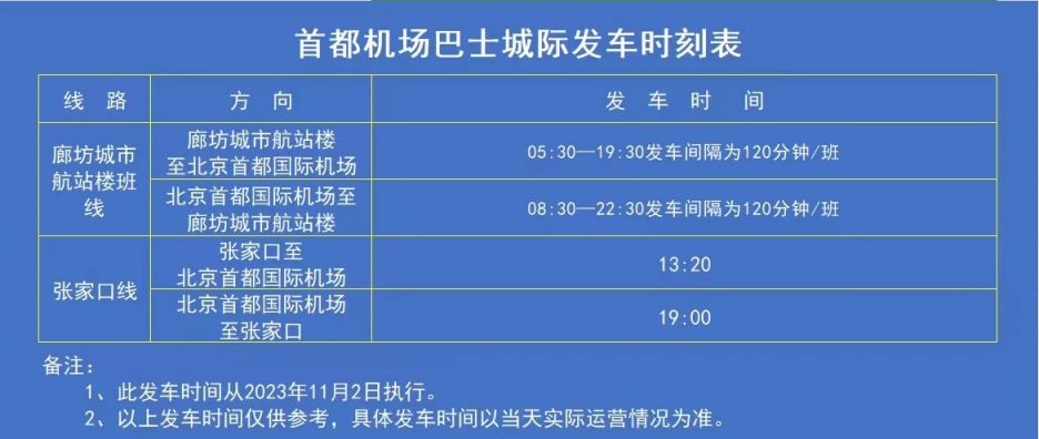 廊坊至大興機場大巴時刻表廊坊城市候機樓至天津濱海機場天津機場站