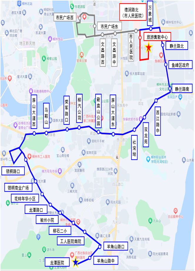 柳州水上公交路线图图片