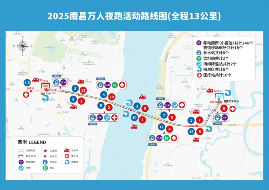 2025南昌万人夜跑活动路线规划