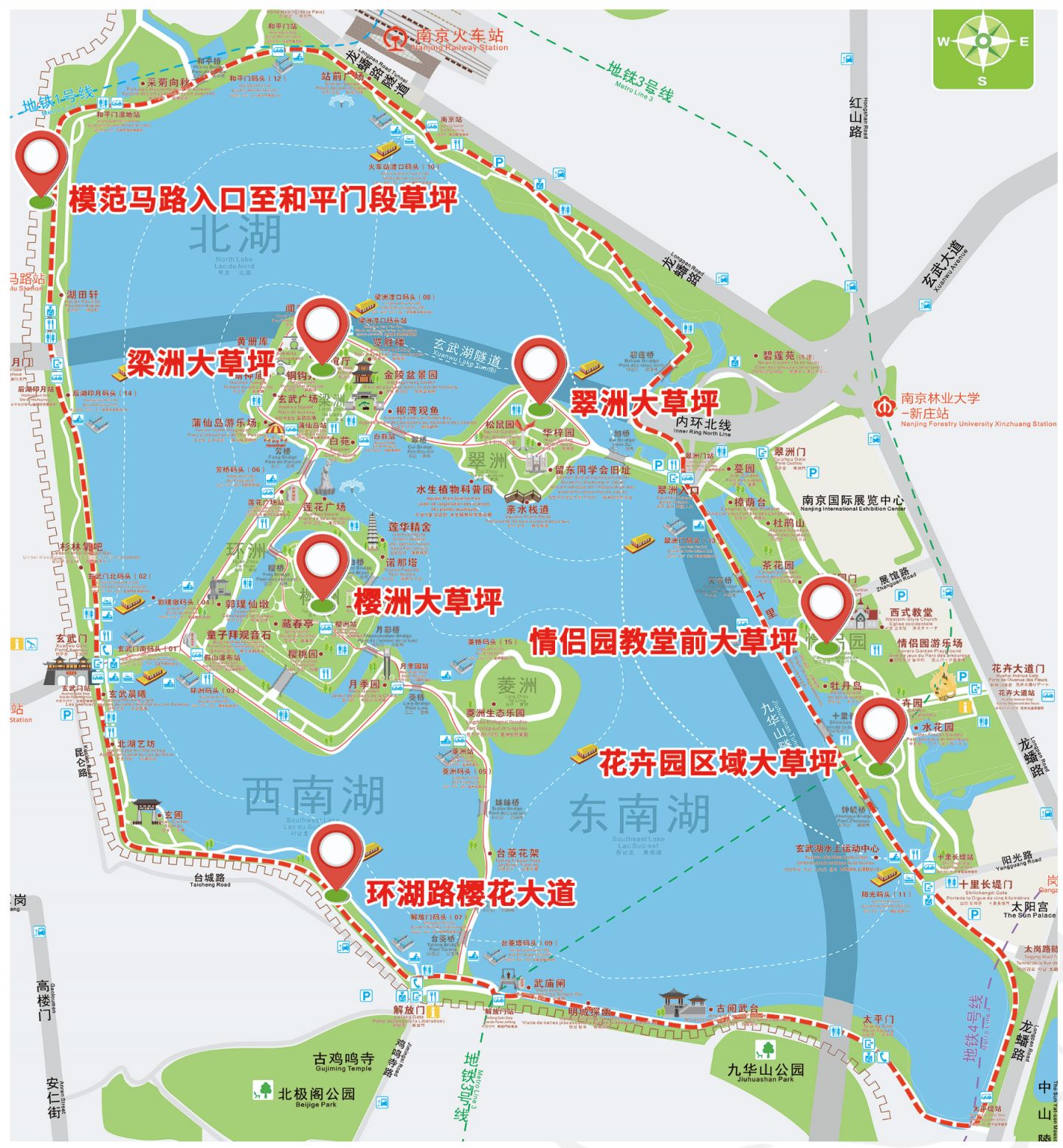 南京玄武湖景区帐篷搭建区域+时间