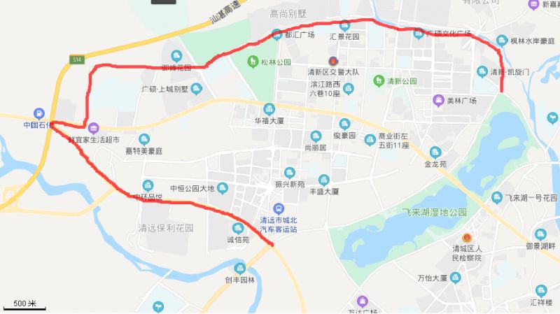 清远市区限行区域图示图片