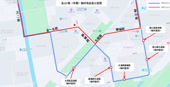 3月21日22日金山区多条公交线路将临时调整